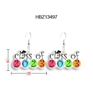 Acrylic Start of the School Season Earrings Big Long Dangle Drop Unique North America Jewelry For Women Girls Kid Gift