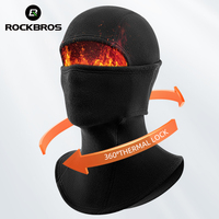 ROCKBROS Winter Cycling Face Mask Warm Fleece Thermal Windproof Balaclava Outdoor Sports Men Skiing Head Scarf Bicycle Headwear