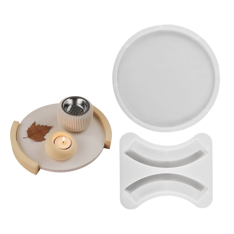 

H7EB Multifunctional Silicone Mold Plate Moulds Home Decors Tray Mold Heat Resistant for Home Decors and Various Occasions