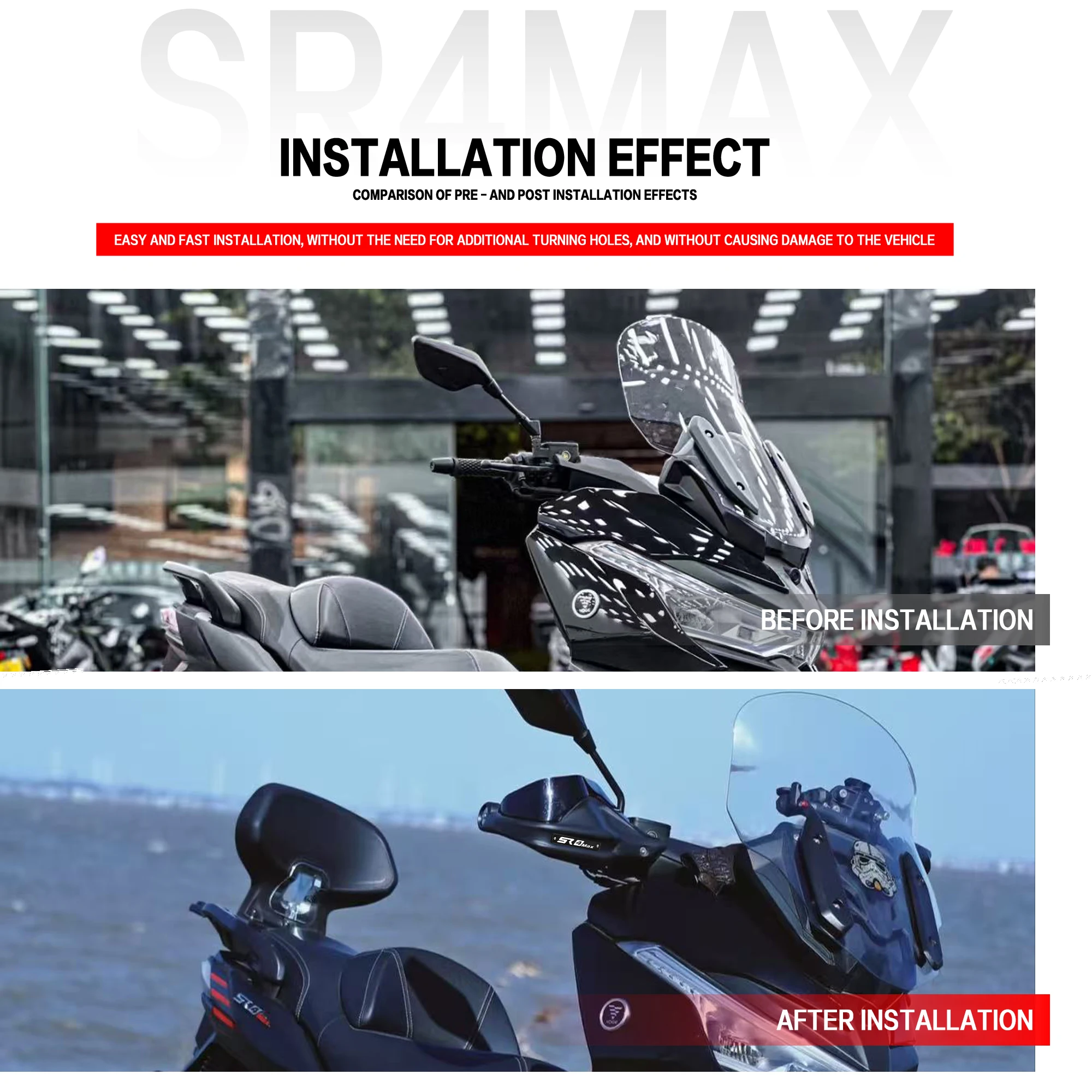 Для Loncin VOGE SR4 MAX SR4MAX 2022-2024 мотоциклетная защита для рук, защита руля, защитный чехол для лобового стекла