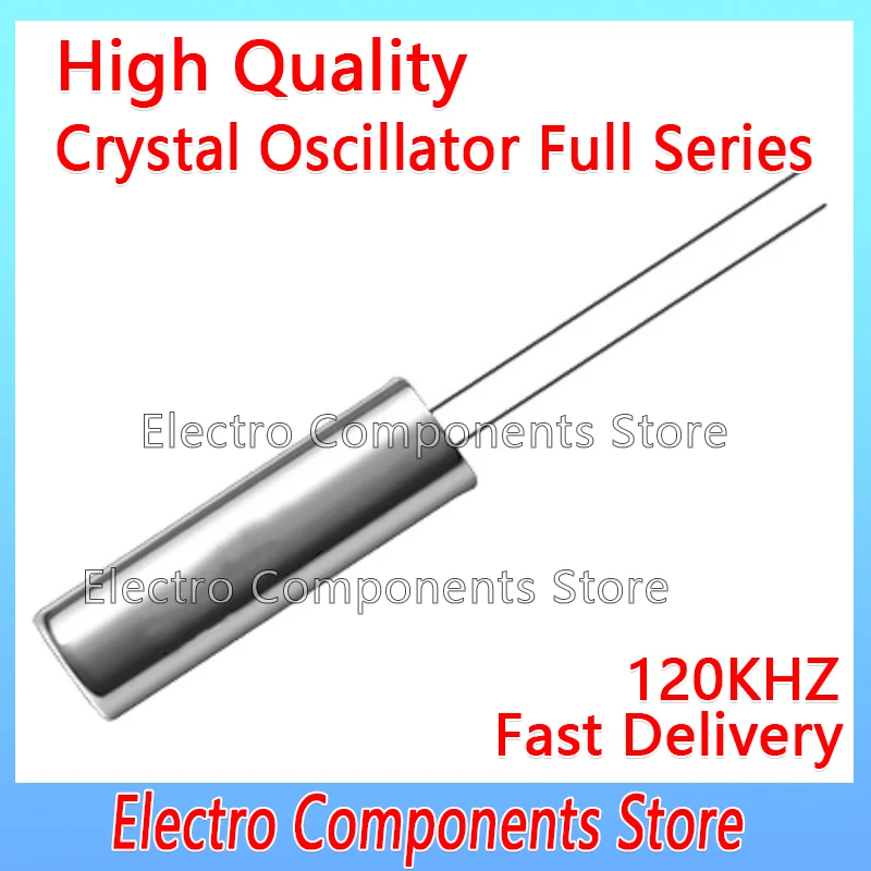 5PCS/Lot 2P 2*6 2Pin 120KHz 120.000KHz 120K Passive Cylindrical Crystal Resonator 206 2×6 Tuning Fork Crystal Oscillator