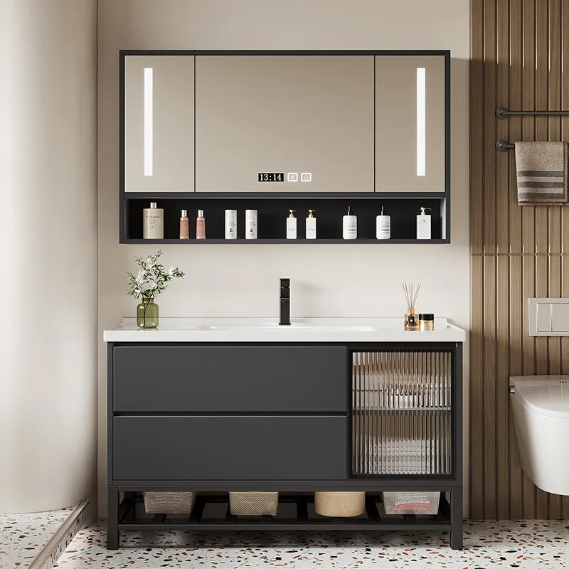 Display Mirror Bathroom Cabinet Organizer Storage Toilet Partitions Drawers Paper Luxury Cupboard Modern Gabinete Home Furniture