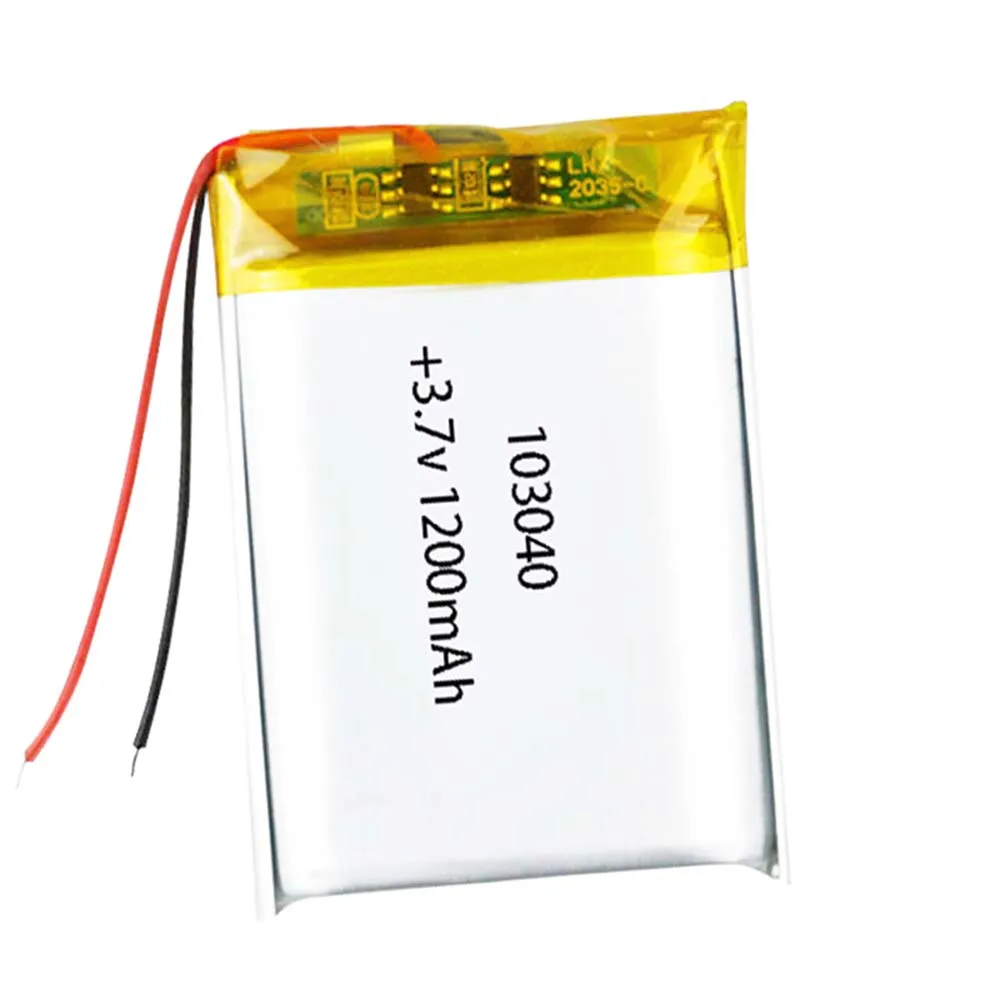 2/5/20 Pcs 3.7V 1200mAh 103040 Lithium Polymer Ion Battery 2.0mm JST Connector