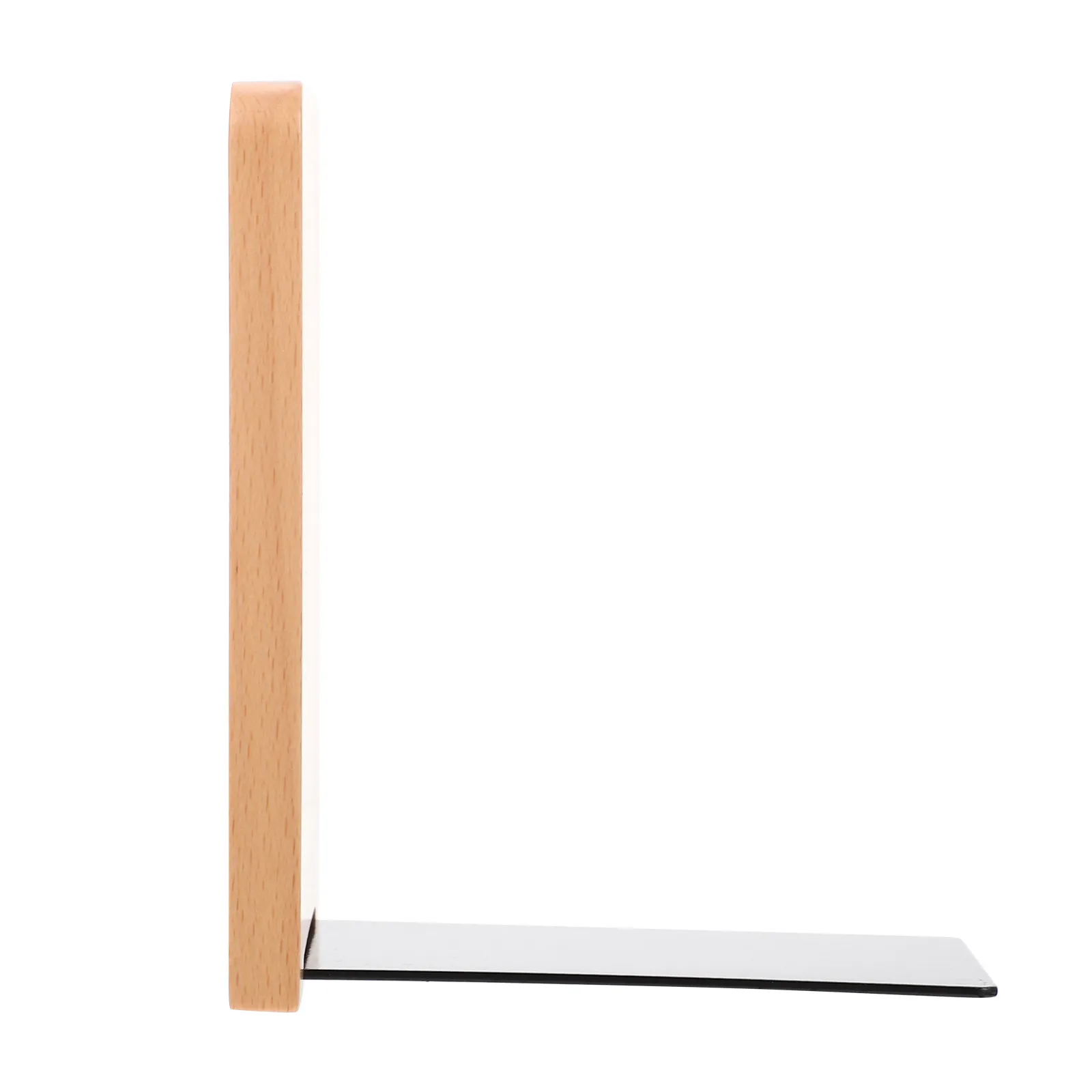 

Elegant Simple Style Bookend Made of Solid Wood and Strong Iron for Book Organization Shelf Decoration Desktop Tidiness Book
