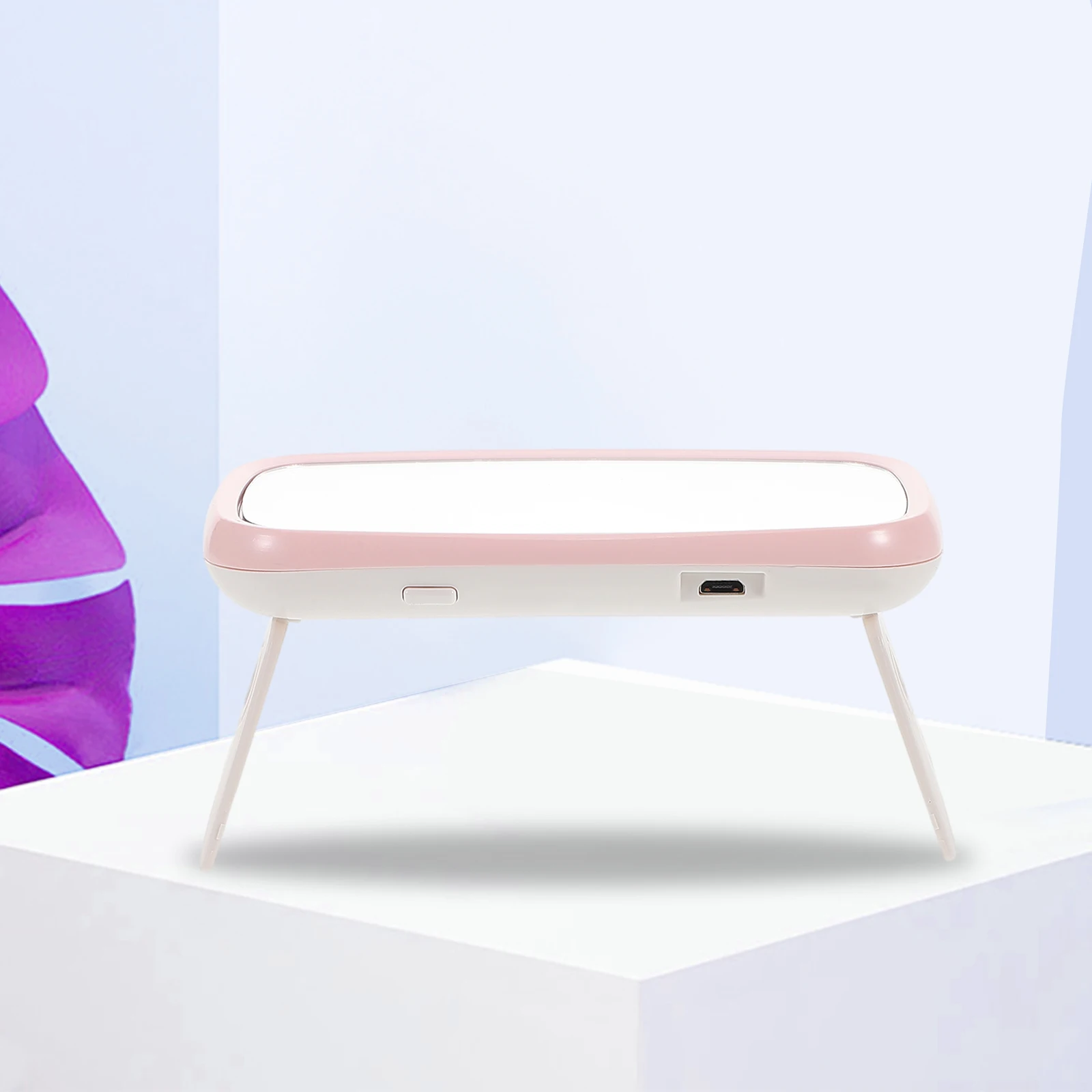 

1 Set Pink Led For Fast Curing Mini Manicure Dryer Compact Design Salon Results At Home Gel Lamp Nail Dryer For Regular Polish