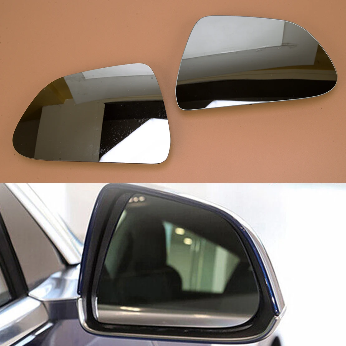 

1 Pair Front Left Right Heated Backing Side Mirror Glass 9252455001 Fit for Tesla Model 3 2017 2018 2019 2020 2021 9252456001
