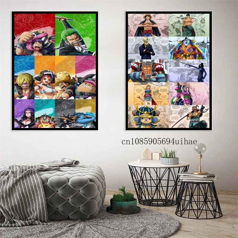 

Japan Anime One Piece Character Luffy Zoro Z Chopper Picture Canvas Painting Poster Home Room Bedroom Decoration Poster Wall