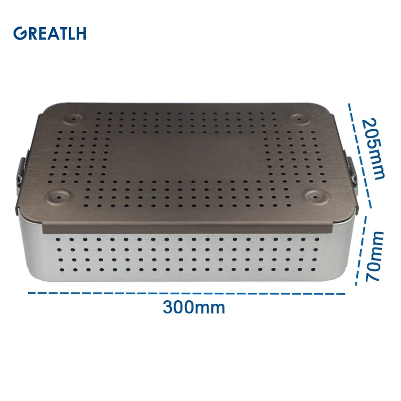 Double Layer Disinfection Tray Aluminium Alloy Autoclavable Sterilization Tray Box