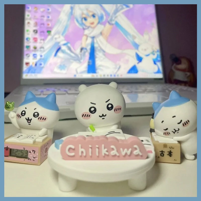 

Genuine Miniso Chiikawa Desktop Stand Cute Usagi Phone Holder & Desk Organizer Kawaii Desktop Decor For Office Home Friends Gift