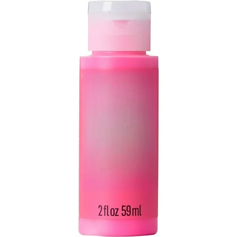 Neon Blacklight Acrylic Craft Paint, Matte Finish, Pink