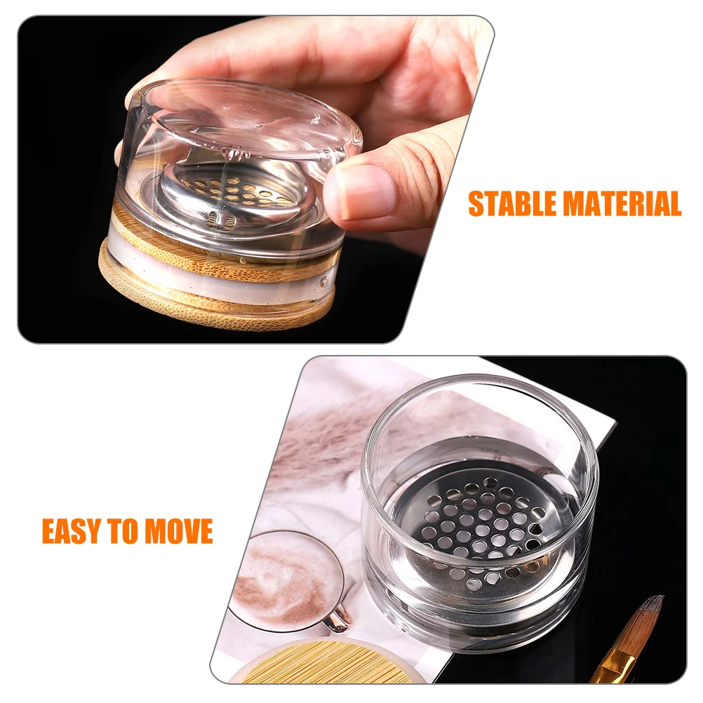 2 Pcs Nail Brush Cup Mixing Cups Manicure Powder Dish per unghie acriliche Liquid