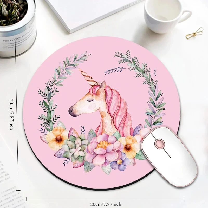 

Unicorn Mouse Pad Non-Slip Rubber Cute Animal Mat Office Supplies Gaming Accessories Kawaii Little Pig Decoration Mat 20x20cm