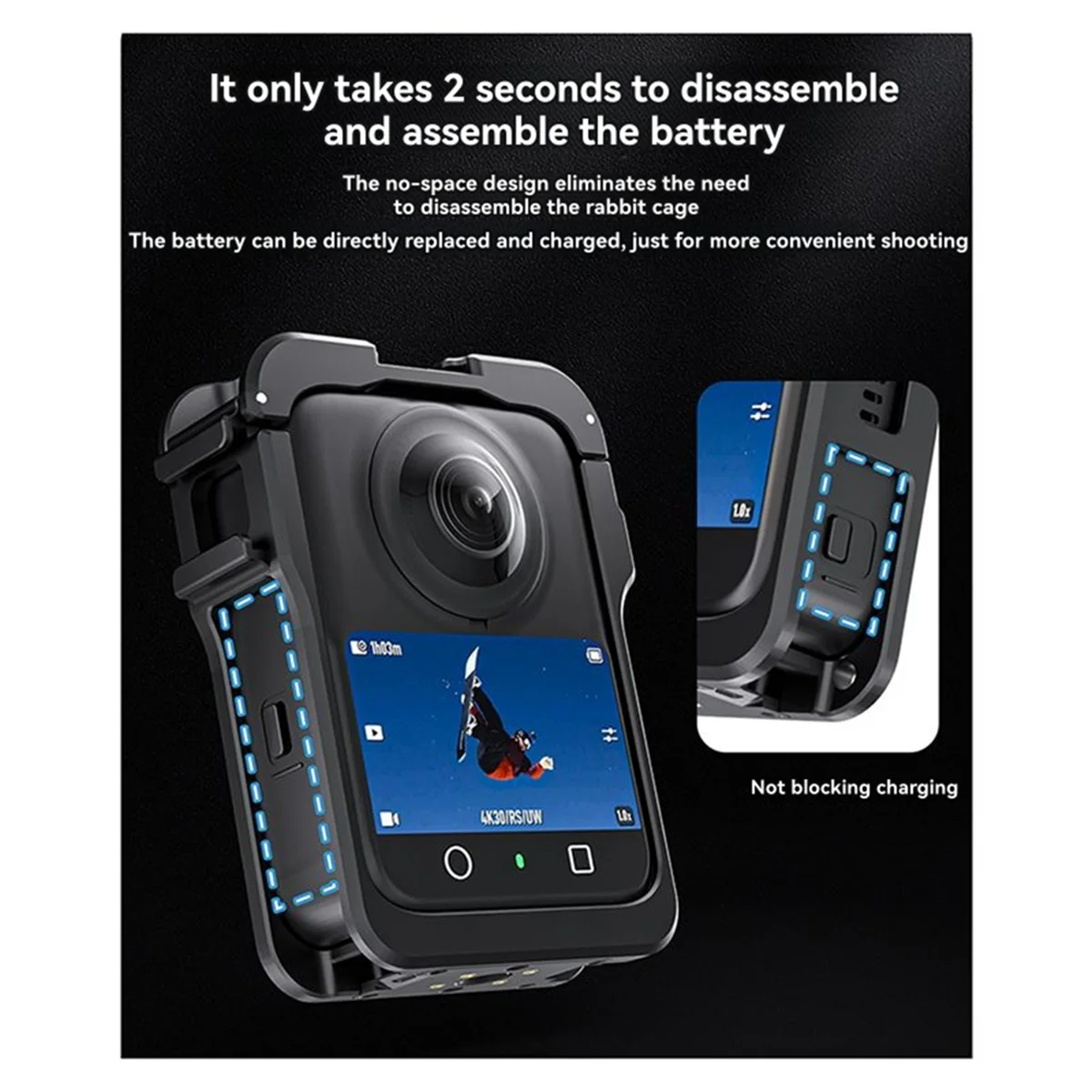 

Новинка 2023 года — клетка для панорамной камеры 360, безопасная защитная рамка, чехол от падения, аксессуары для спортивной камеры DJl