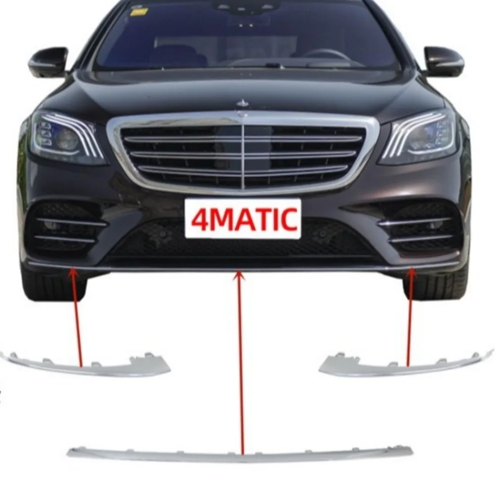 

Front bumper bright strip electroplating strip chrome strip 2228857600 2228857700 2228857800 for Benz S-Class W222 2018-2020