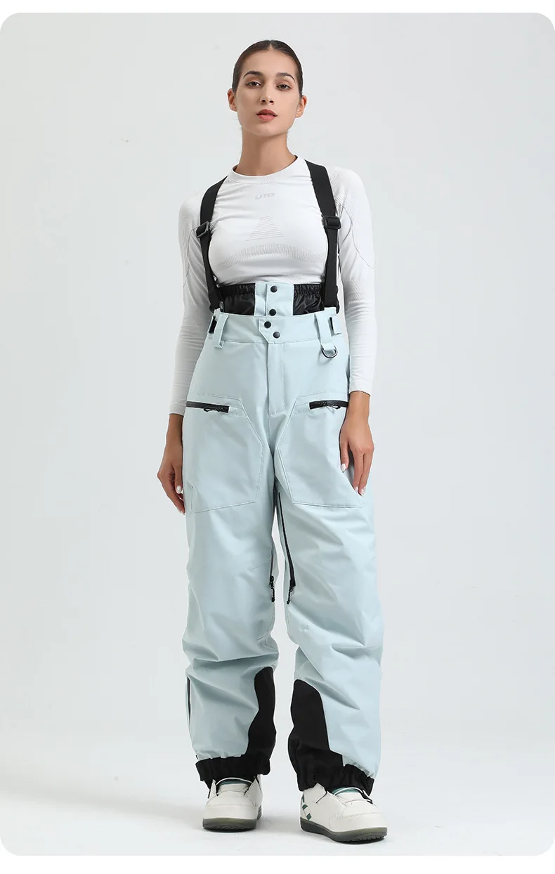Neue Ski Hose Solide Schnee Frauen Winddicht Wasserdichte Schnee Hosen Warme Atmungsaktive Verdickte Winter Outdoor Snowboard Hosen – Detail 4