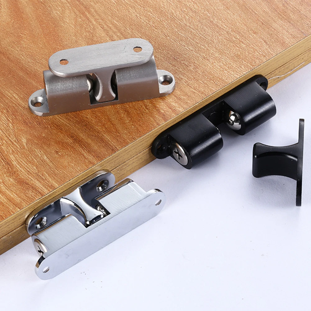 Invisible Door Stops Non Punching Holders Zinc Alloy Rubber Door Stopper with Anti Pinch Catch Floor Protection Nail Design