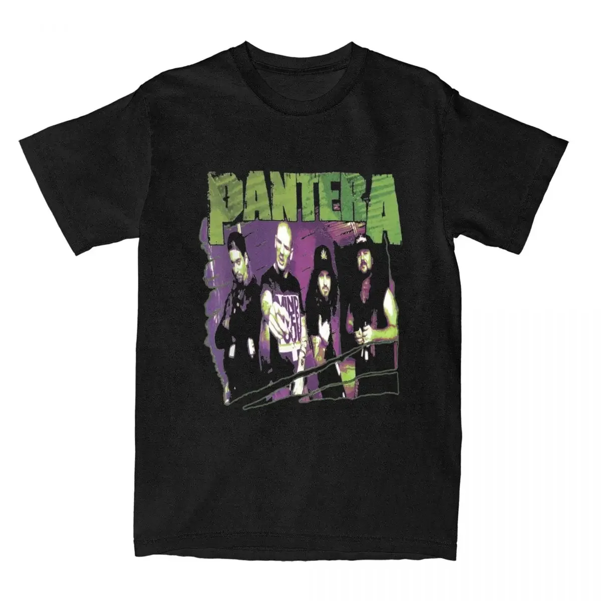 

Stuff Crazy Pure Cotton Tee Clothes Printed Pantera Group Rock Band T Shirt vintage Summe New Arrival anime clothes streetwear