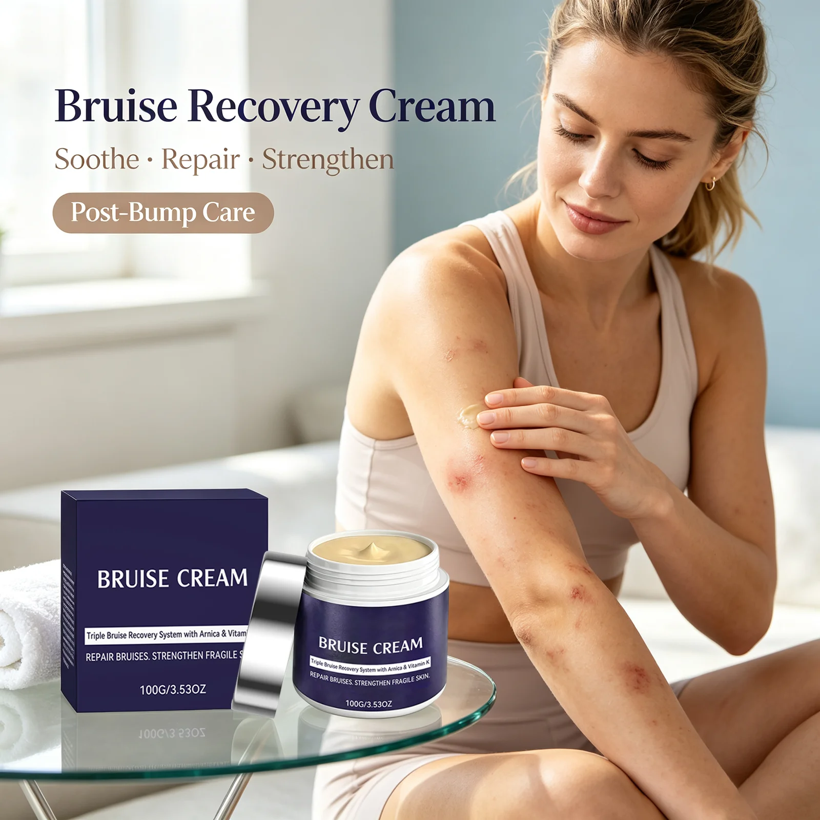 Bruise Repair Cream On Thin Skin Relieve Swelling Strengthen Fragile Skin Fade Bruise Marks Reduce Redness Repair Damaged Skin