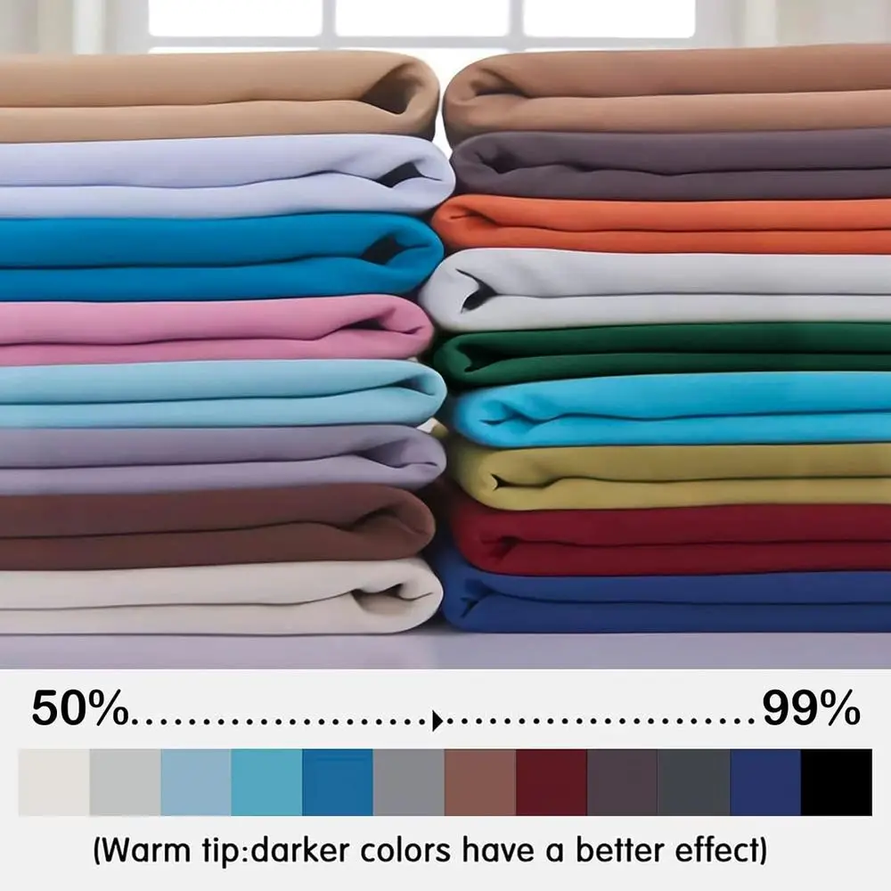 Tende oscuranti con isolamento termico, passacavo solido, 70 W x 84 L, bianco grigiastro, set da 2 pezzi per camere da letto/soggiorno