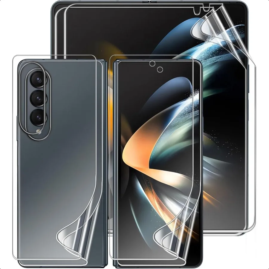 2 sets schermbeschermer voor Samsung Galaxy Z Fold 4 HD Heldere zachte TPU-film voor Samsung Galaxy Z Fold 4 7.6 Voor + achterkant Flexibl