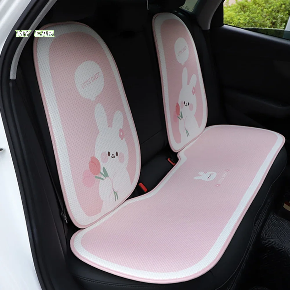 

Bear Cartoon Bear Car Seat Cushion Rabbit Pattern Protector Mat Summer Breathable Seat Pad Dust Proof Honeycomb
