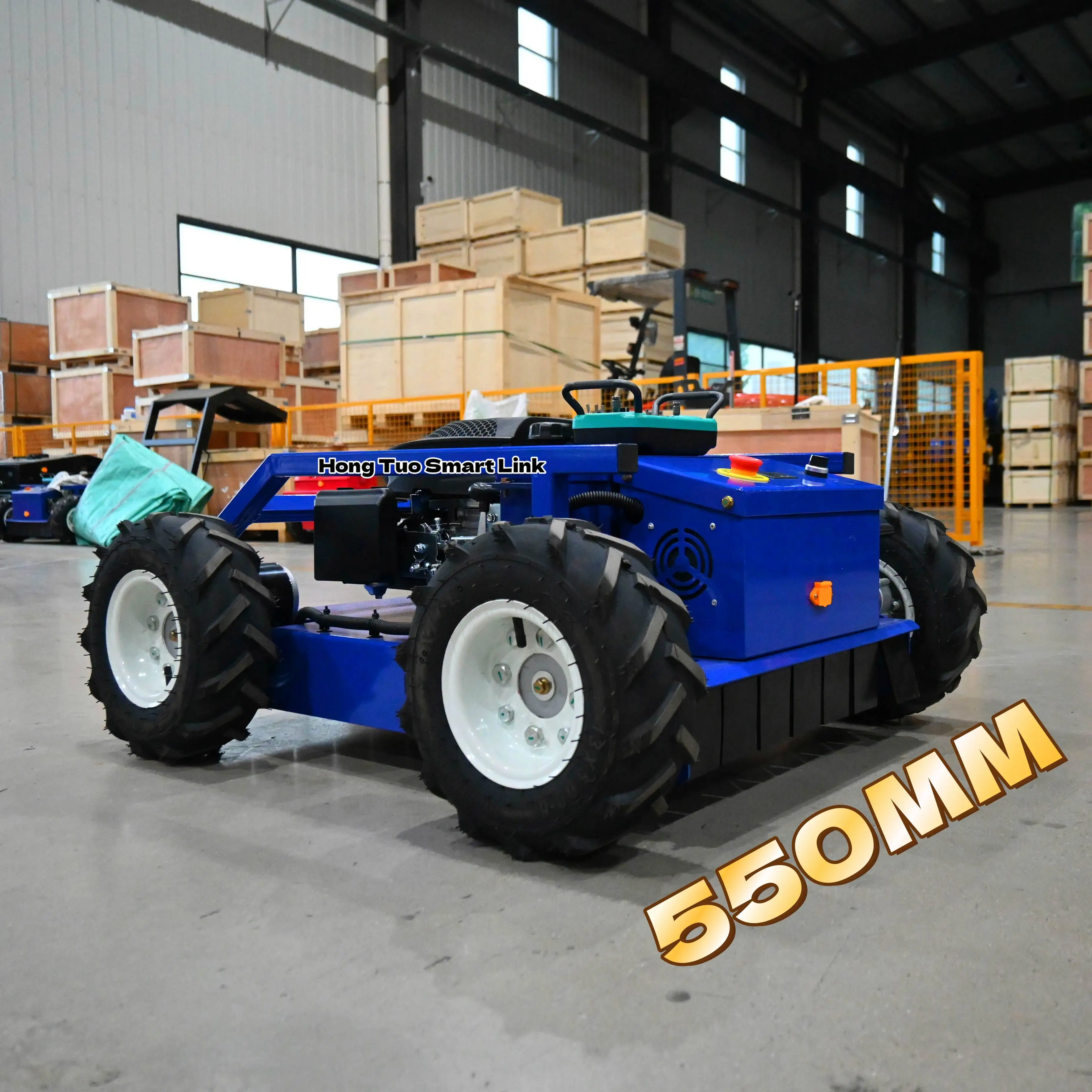 Petrol Automatic Four-Wheel Drive Wheeled Lawn Mower Remote Control for Orchards Lawns Garden Weeding Industrial Grade 4-Stroke