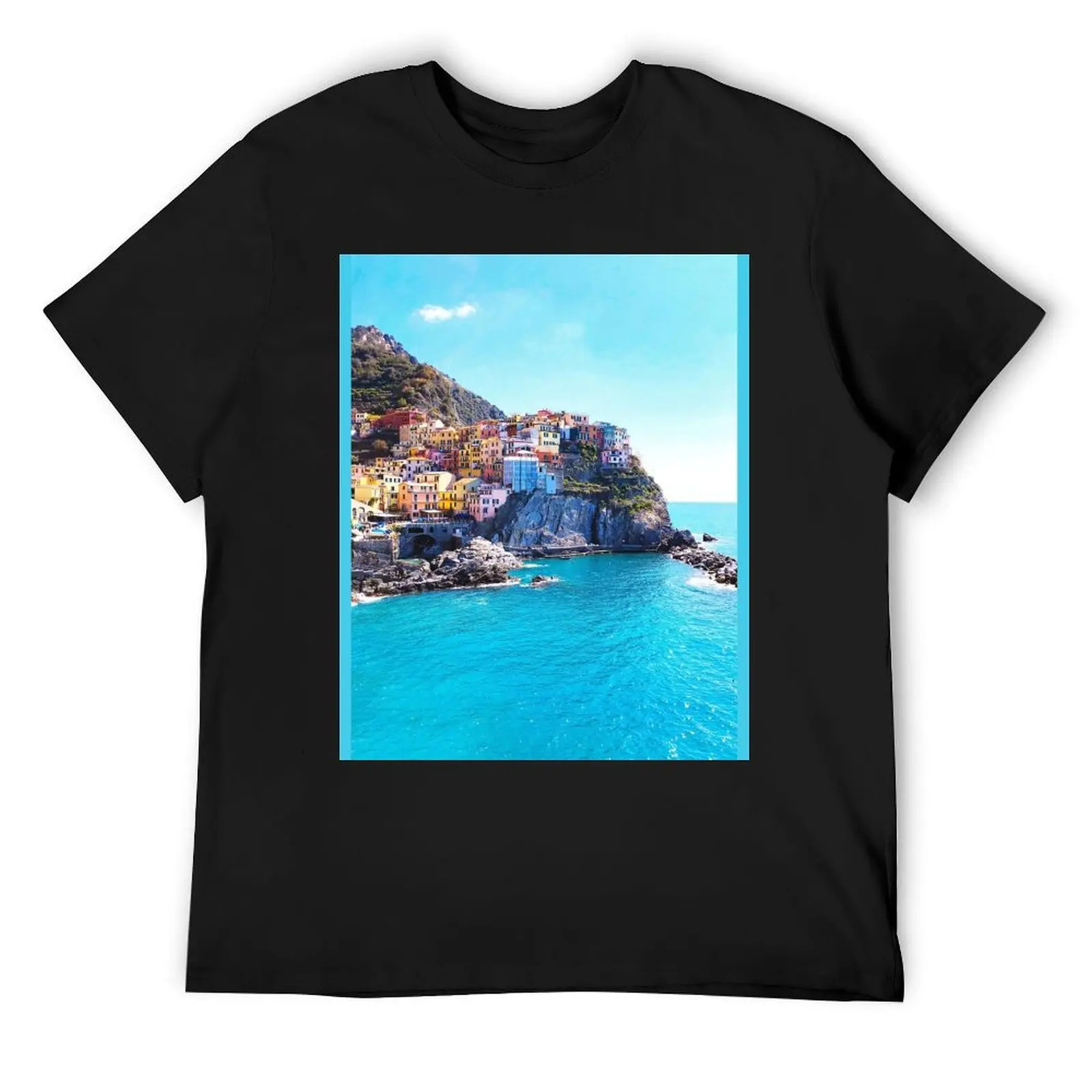 

Amalfi Coast Italy, Ocean Views T-Shirt Short sleeve tee vintage blacks Men's t-shirts