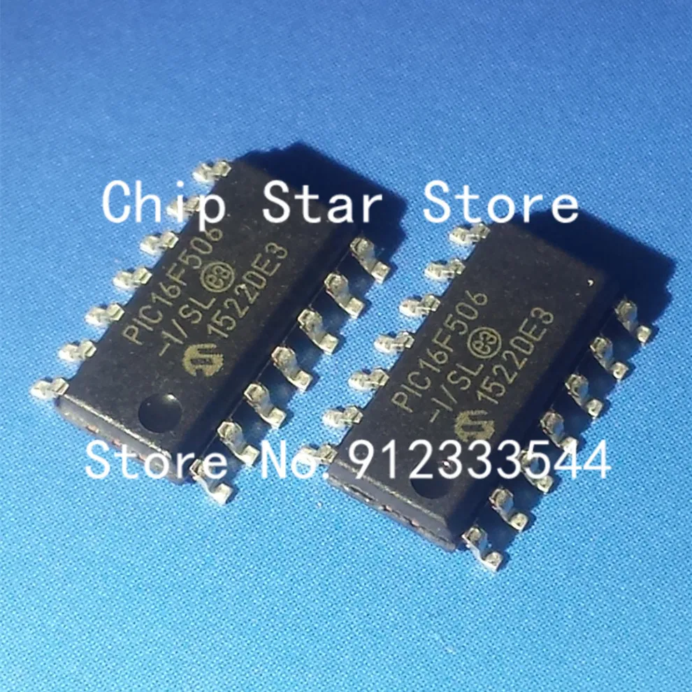 5-100pcs  PIC16F506-I/SL PIC16F506 SOIC14 8Bit MCU Flash PIC16 Family PIC16F5XX Series Microcontrollers 100%New And Original