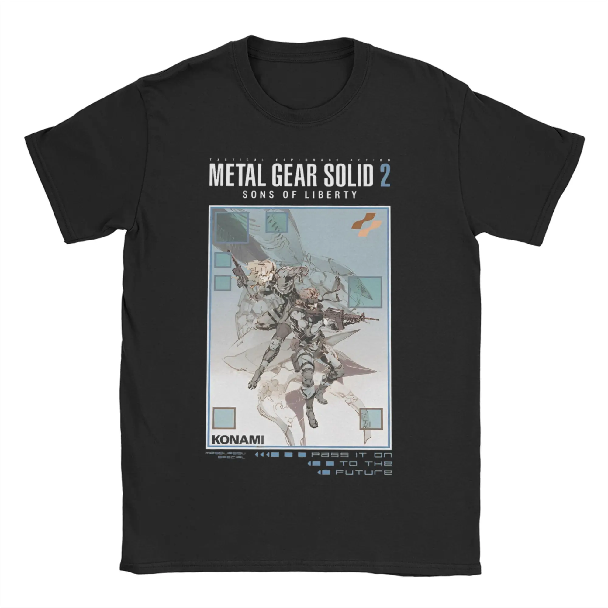 Masculino feminino mgs2 cobra raiden t camisa metal engrenagem jogo 100% algodão roupas vintage manga curta tripulação pescoço camisetas plus size