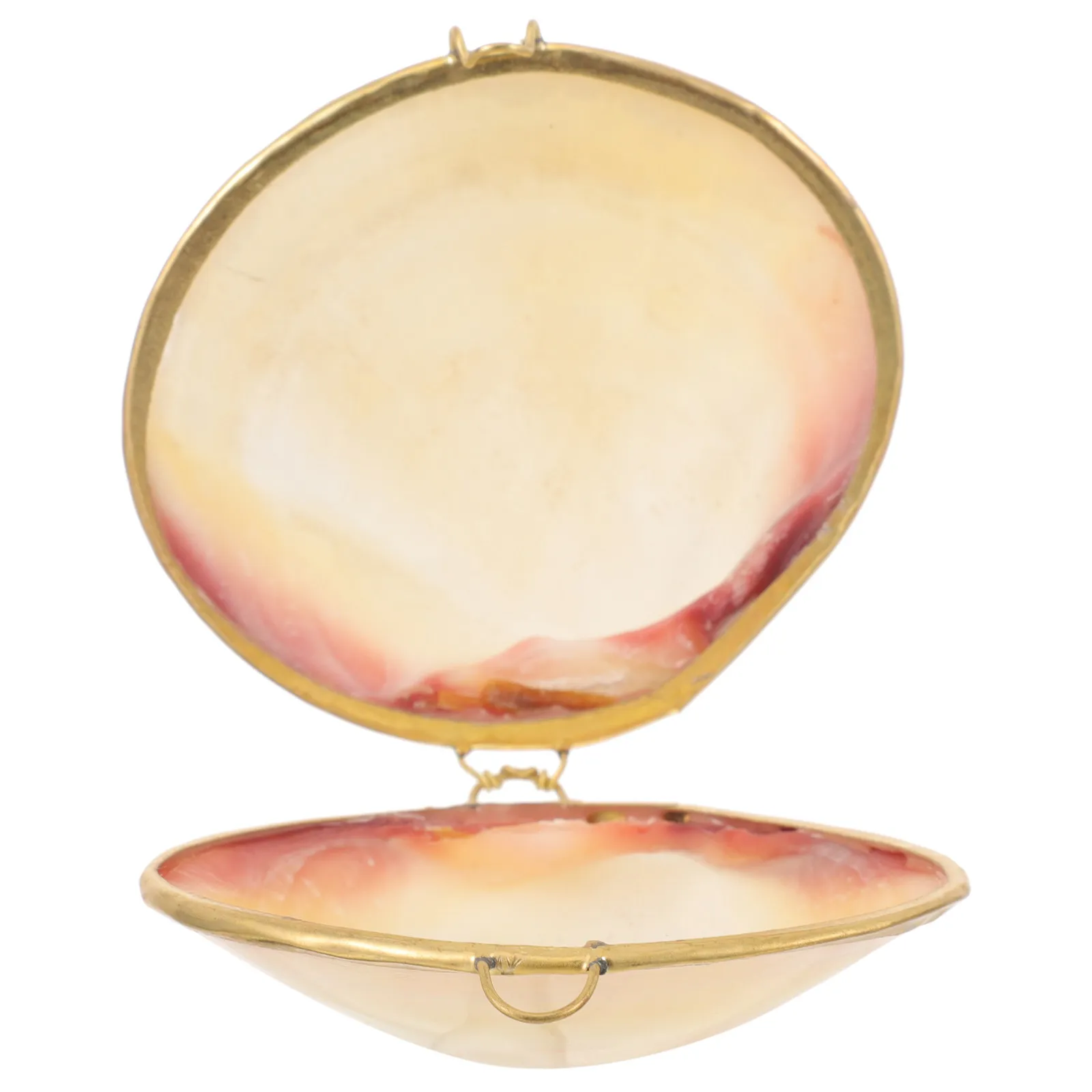 

Стильная маленькая шкатулка для украшений в форме ракушки для хранения колец, ожерелий, серег, подарочная коробка, подставка для мелочей, декор для рабочего стола, элегантный дизайн