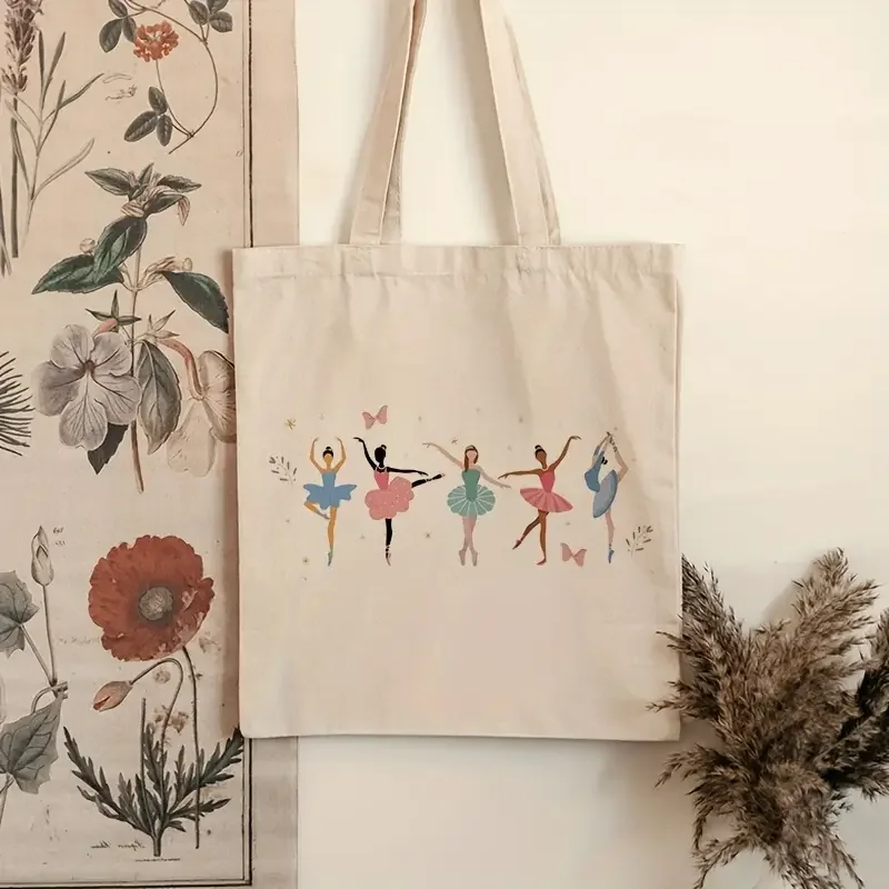 

Элегантная женская сумка-тоут для балета, подарок для любителей балета, для повседневного использования, идеально подходит для поездок на пляж и балетных выступлений
