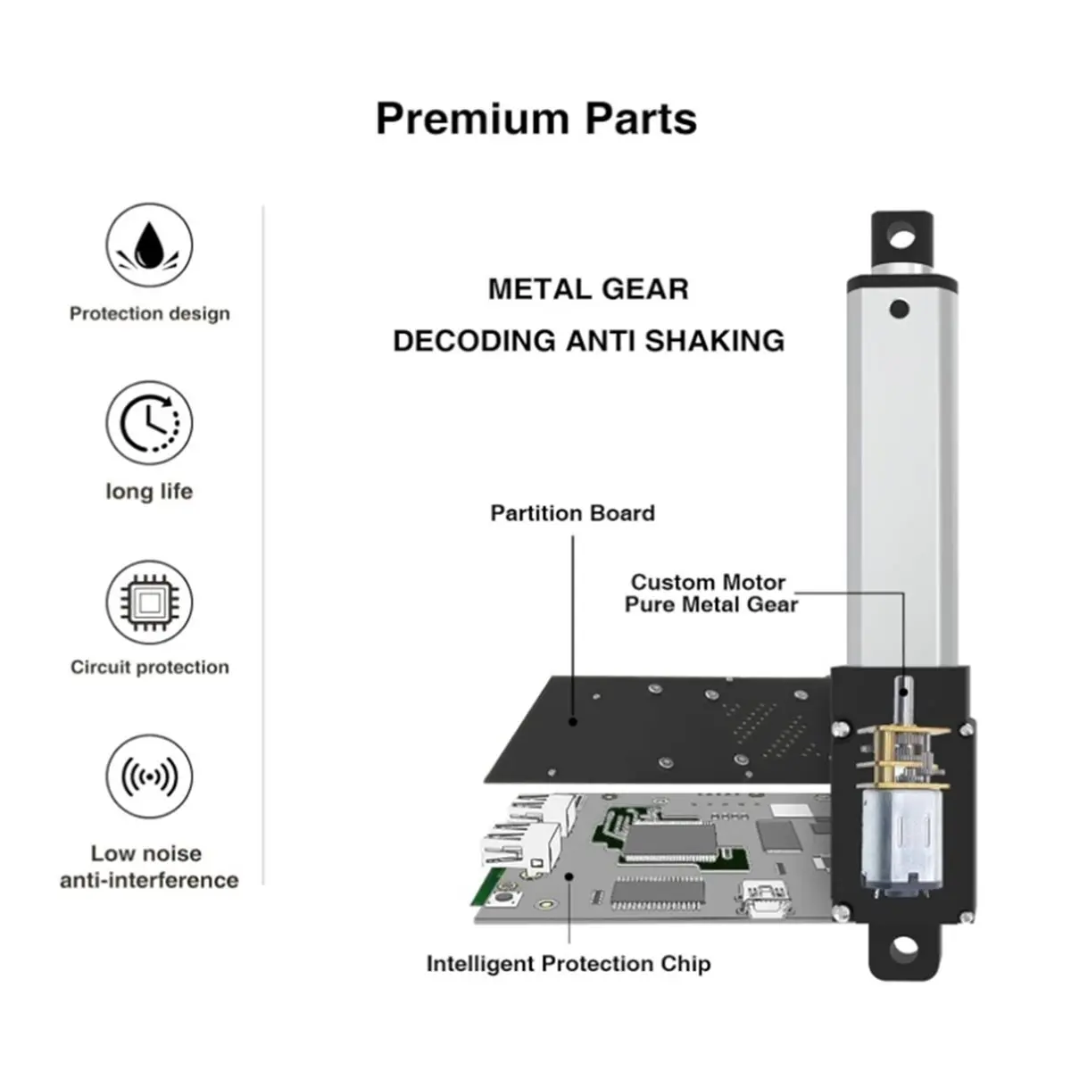 30mm Stroke 24V 50N Micro Linear Actuator Motor and Compact for Remote Controls Robotics Home Automation