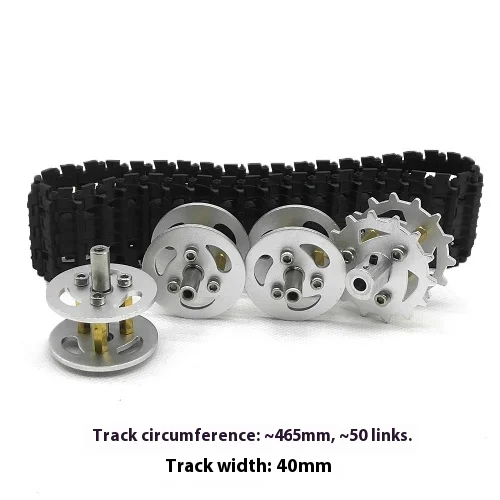 Intelligente wagenaccessoires, koppeling met een binnendiameter van 4 mm, plastic tracks tankwagen DIY-kit, metalen dragende aandrijfwielonderdelen