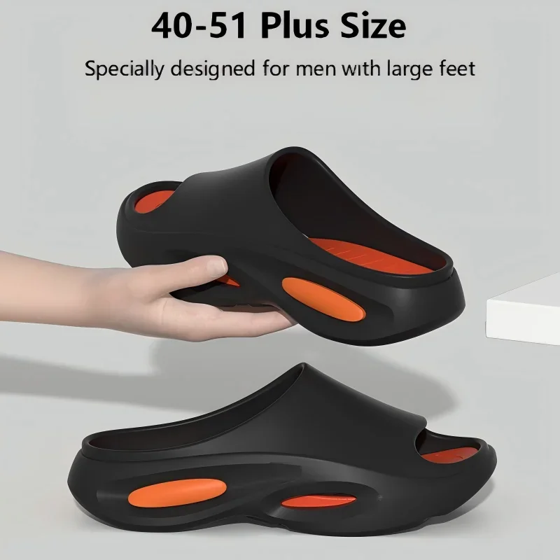 ZUOFU 40-51 Herren Zweifarbige Pfeil-EVA-Sandalen Frühling Sommer Extra Große Größe Rutschfeste Weiche Indoor-Outdoor-Badezimmer-Hausschuhe – Detail 12
