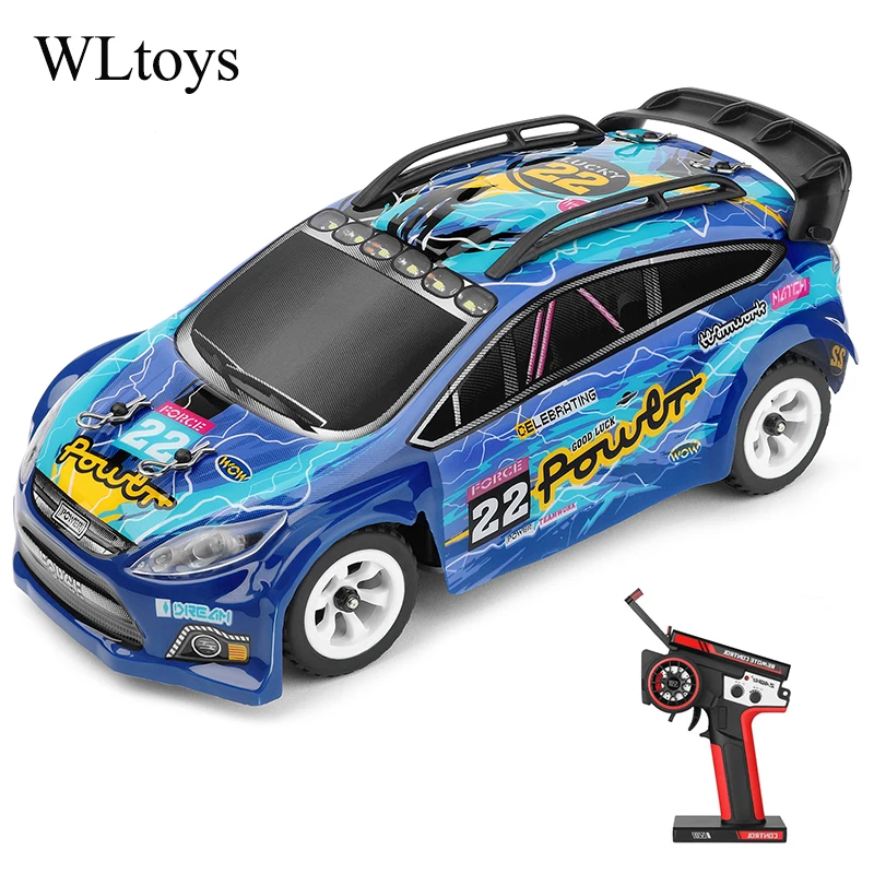 Wltoys284010 Радиоуправляемый автомобиль в масштабе 1/28 со светодиодной подсветкой, 4WD, 30 км/ч, металлическое шасси
