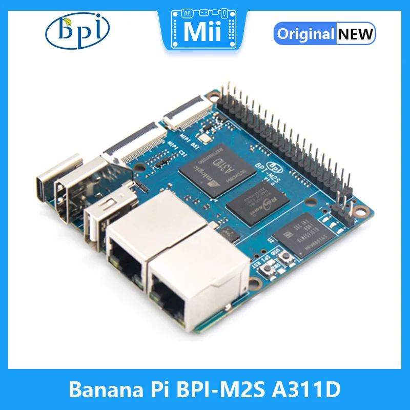 Banana Pi BPI-M2S SoC Amlogic A311D And S922X Hexa-core 4GB LPDDR4 RAM 16GB eMMC Video HDMI 2.1 4Kp60 OS Ubuntu Debian Android