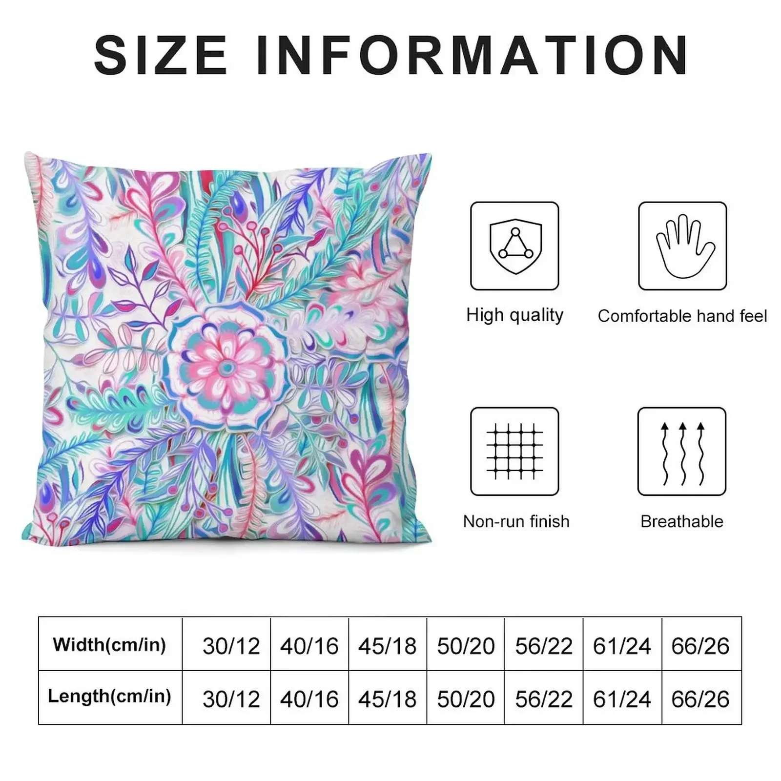 Boho Flower Burst in Pink and Teal Throw Pillow Pillowcase Sofa Cushions Covers pillowcases for sofa cushions pillow