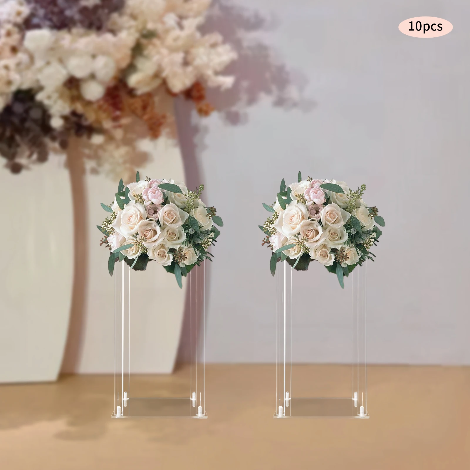 Clear Acrylic Flower Stand Set for Weddings