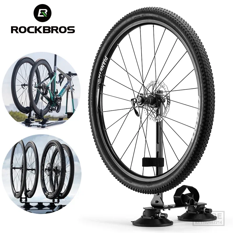 

ROCKBROS Suction Cup Wheel Frame Bike Carrier Car Rack Quick Hub Install MTB Road Bicycle Universal Travel Accessory