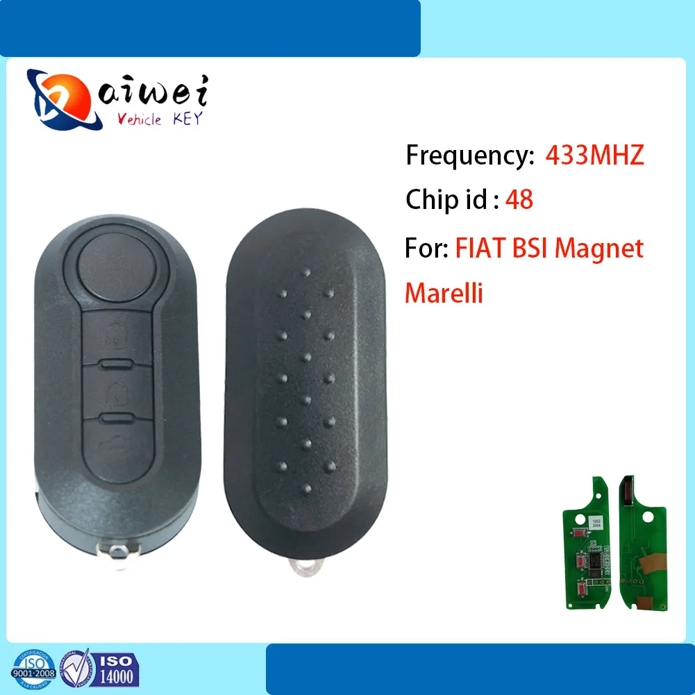 

433.92Mhz ID7926 Key for Fiat 500 Delphi Doblo,Gande Punto, Fiorino, Mito, Nerno, Bipper Tepe, Combo, KA Fcc:LTQFI2AM433TX
