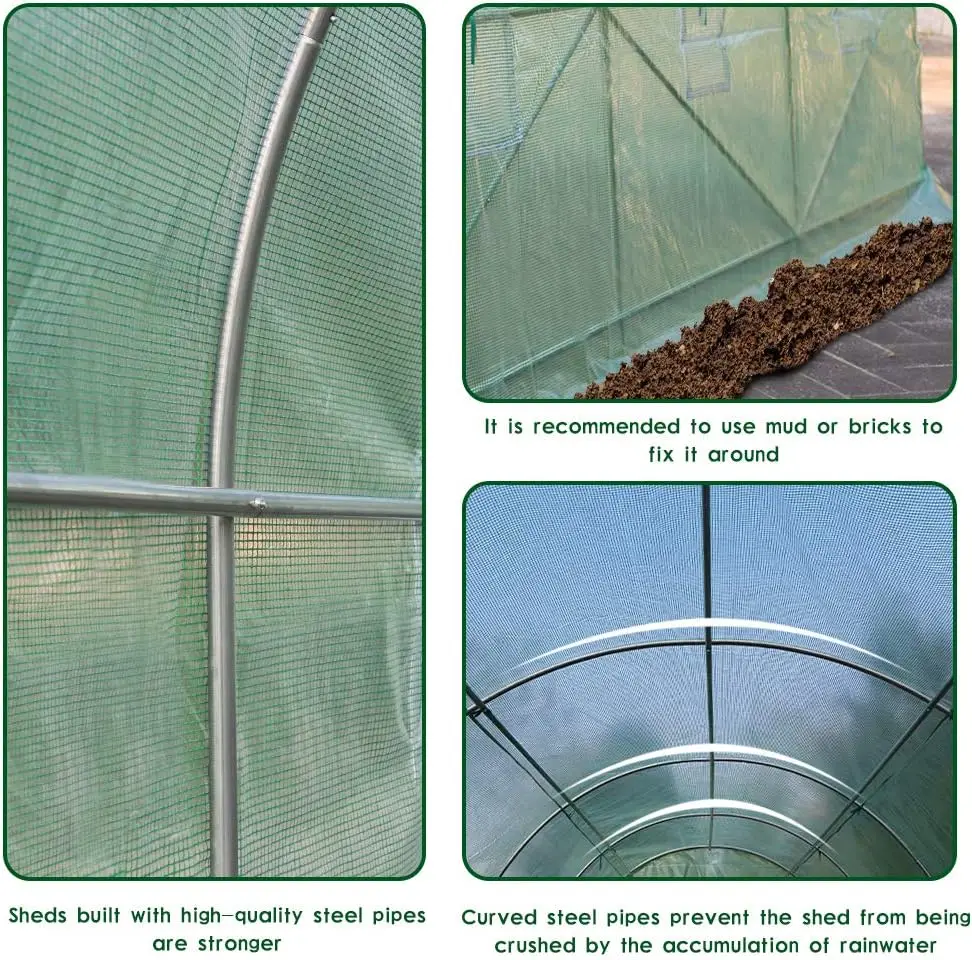 Greenhouse Walk-In Green House Greenhouse Kit With Observation Windows For Outdoor Plants Growing,Green Houses For Outside