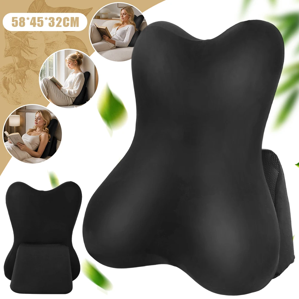 Coussin de soutien avec housse amovible, design ergonomique pour la lecture, la vision de la télévision et la relaxation