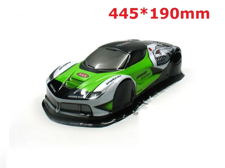 22 styles 1/10 PVC painted body shell/Accessories for 1/10 R/C drift racing cars 94123 190/195/200mm Width 255/260mm wheel base