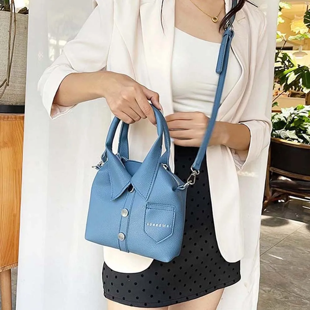 Elegante, kleidungsförmige Umhängetasche im koreanischen Stil, kreativ, quadratisch, kompakt, Umhängetasche, Magnetknopf, hohe Qualität