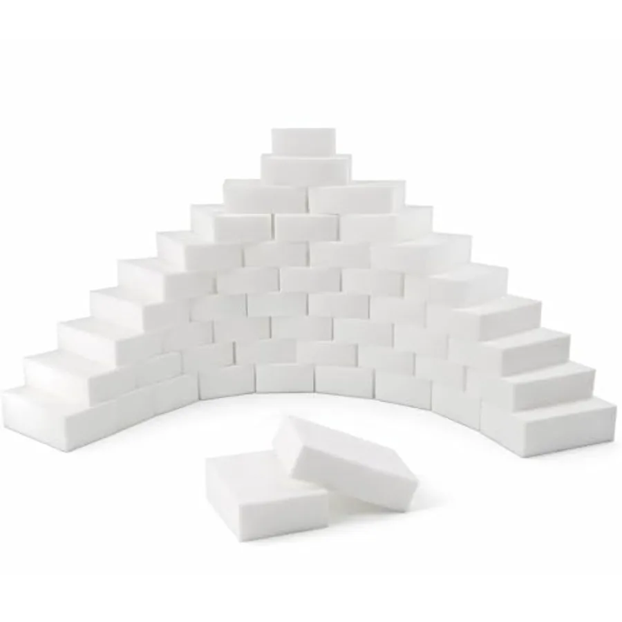 

100 Pack Magic Cleaning Sponge Erasers, Non-Scratch Melamine Sponge Bulk Multi-Surface Cleaner Melamine Foam Cleaning Scrubber