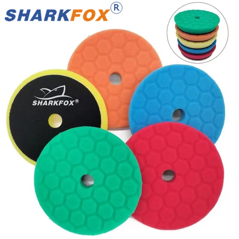 

Sharkfox Sponge Buffing Pads Foam Polishing Pads Kit 5/6inch Sponge Buffing Pad Wax Applicator Pad For Car Polisher Sanding