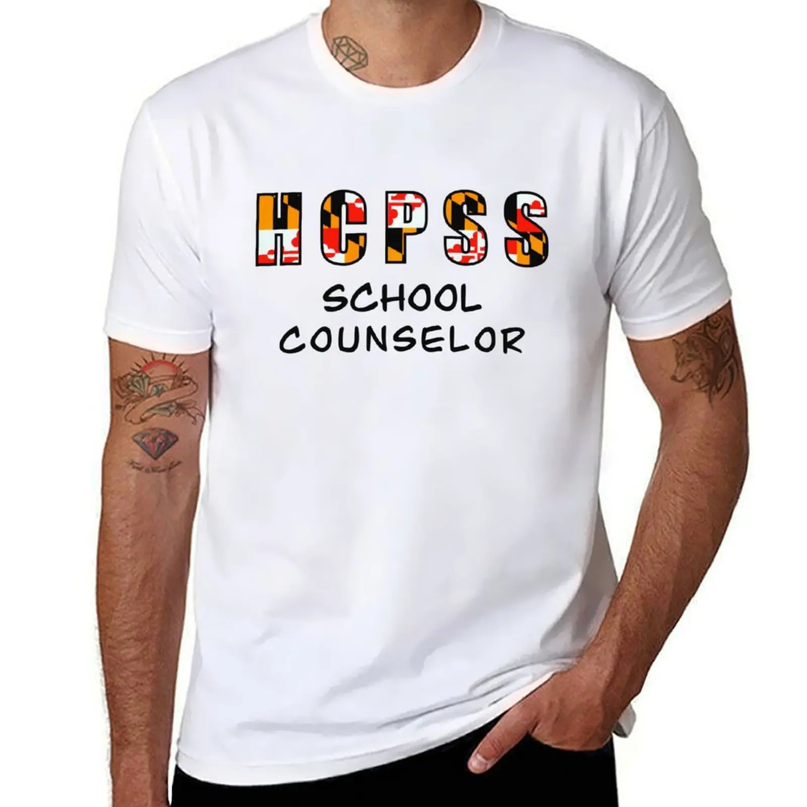 

HCPSS t for shirt shirts cotton Copy Psych T-Shirt School graphic t man man of t for tees shirts funny man cotton