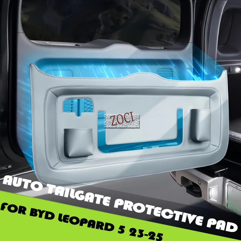 Fit for BYD Leopard 5 23-25 Modified Car Trunk Multi-functional Storage Pocket Car Upgrade Parts Auto Tailgate Protective Pad