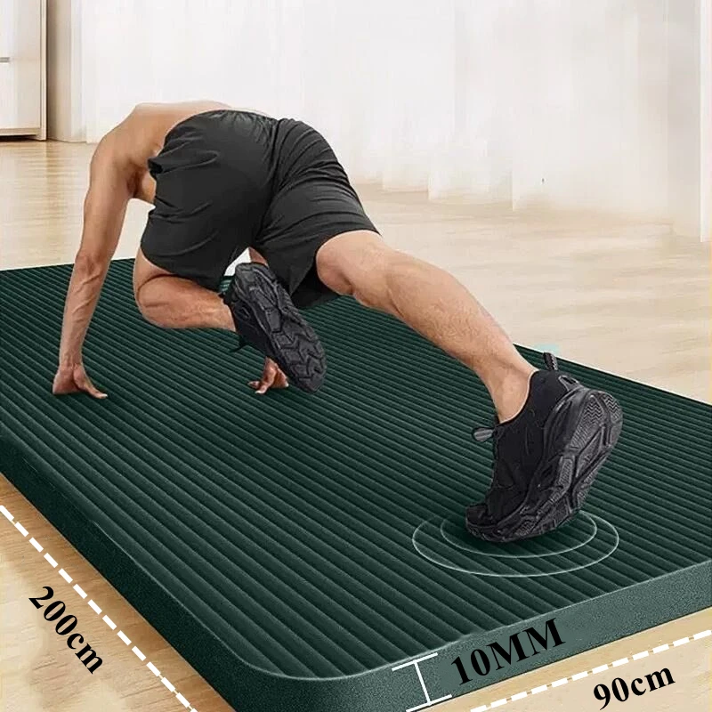 200 cm x 90 cm NBR-Yogamatten, rutschfeste Sport-Fitness-Matte, Decke für Übungen, Yoga und Pilates, Gymnastikmatte, Fitnessgeräte