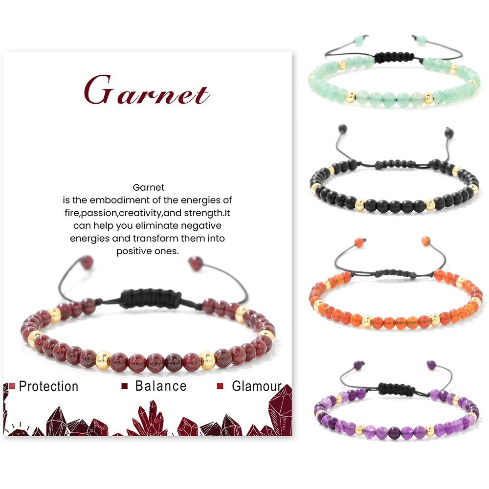 4Mm Garnet Braided … - image